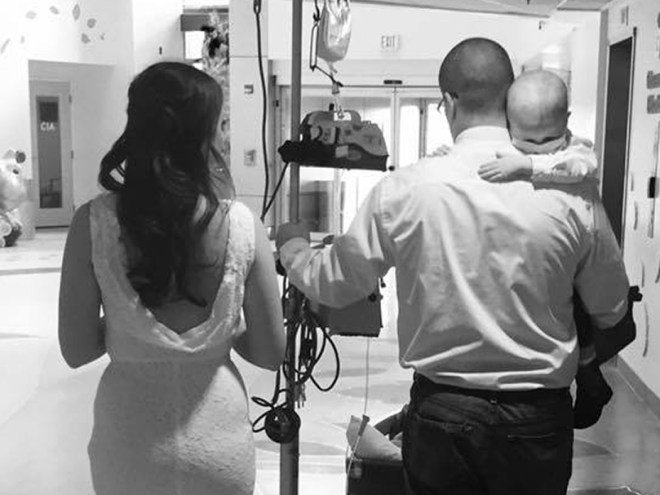 Casaram no Hospital para acompanhar filho de 2 anos internado com cancro