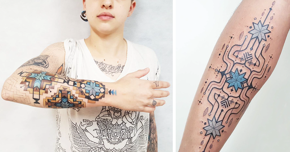 Estas belas tatuagens foram inspiradas pela arte tribal da Amazónia