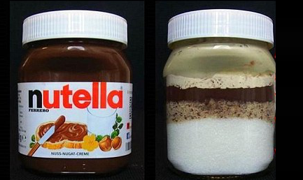 Imagem revela o que há realmente no interior de um frasco de Nutella