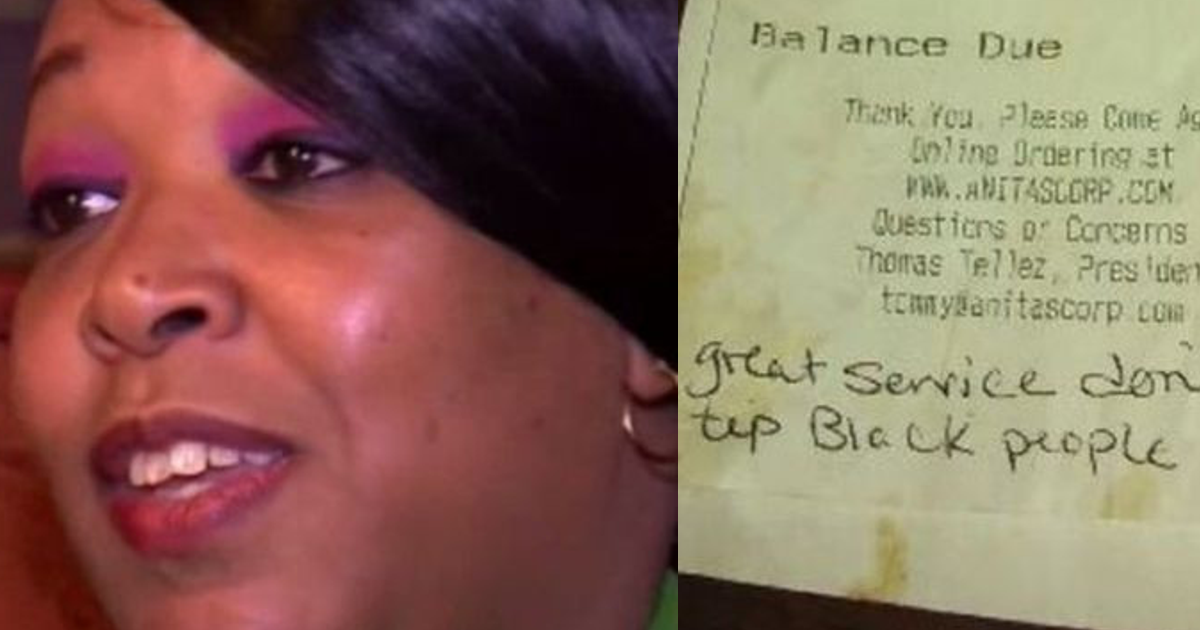 Empregada de mesa recebe bilhete racista em vez de gorjeta, e gera onda de solidariedade