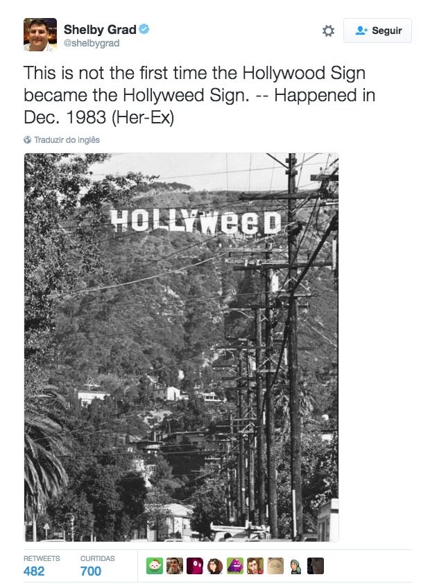 Afinal, esta não foi a primeira vez que Hollywood passou a ser Hollyweed