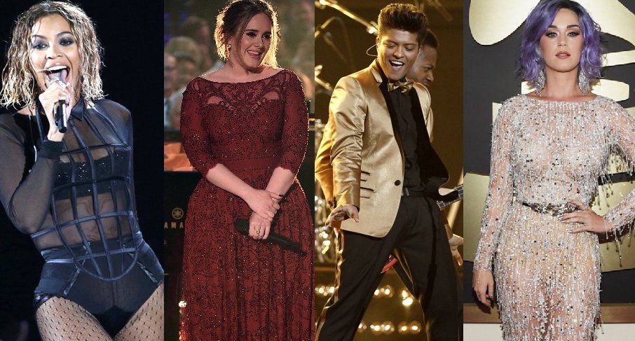 Adele, Beyoncé, The Weeknd, Katy Perry, Bruno Mars&#8230; todos juntos este domingo, nos Grammys