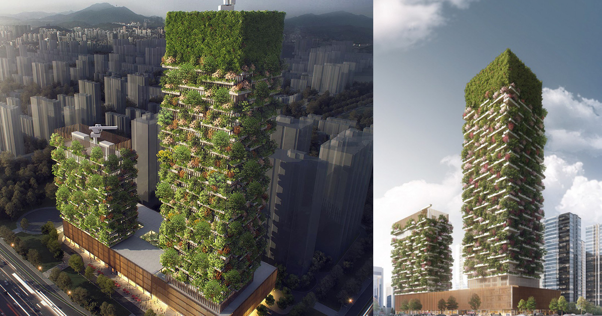 Esta floresta vertical na China vai ter 1000 árvores, e 3000 plantas