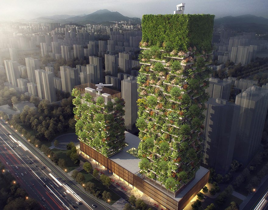 Esta floresta vertical na China vai ter 1000 árvores, e 3000 plantas