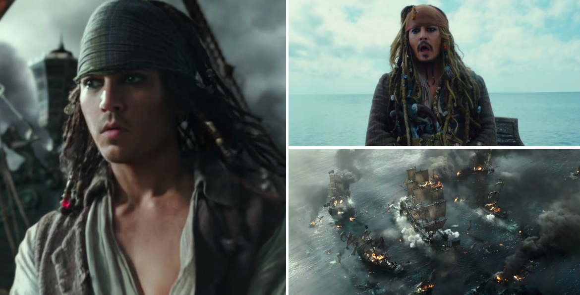 Disney revela novo trailer do último “Piratas das Caraíbas”, com Johnny Depp 25 anos mais novo