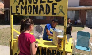 Menino de 9 anos vende limonada para ajudar o avô, doente com cancro