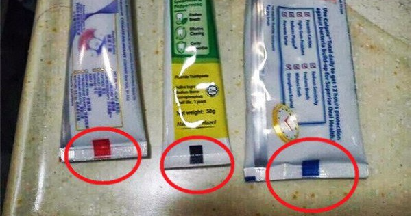 Para que servem afinal aqueles quadrados coloridos na embalagem de pasta de dentes?