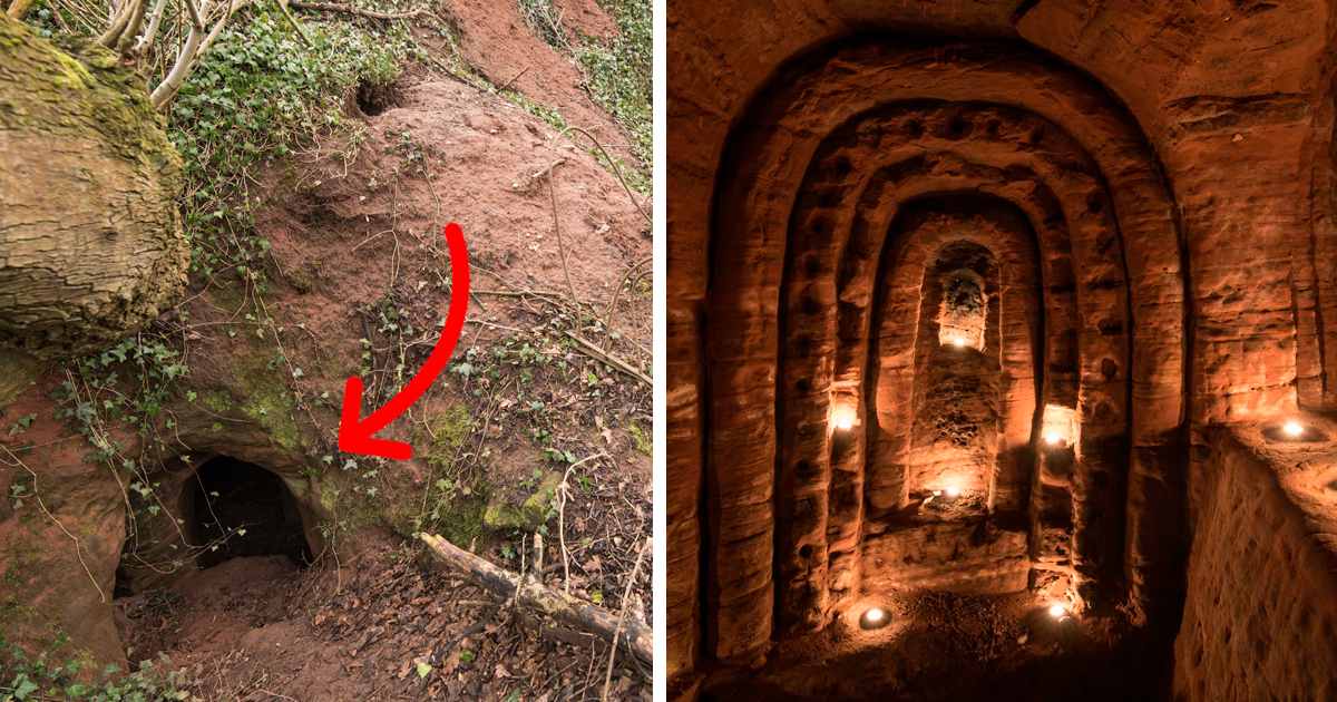 Este buraco é o único acesso a uma rede de caves secretas com 700 anos, construídas pelos Templários