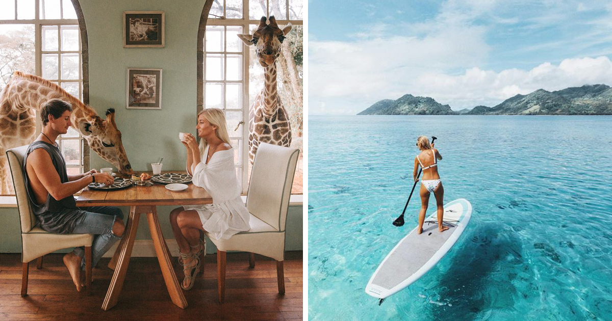 Este casal viaja pelo mundo, e recebe 8.500€ por cada foto que publica no Instagram
