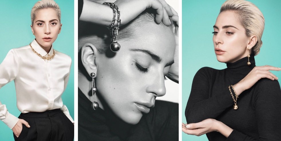Lady Gaga faz campanha para marca de jóias