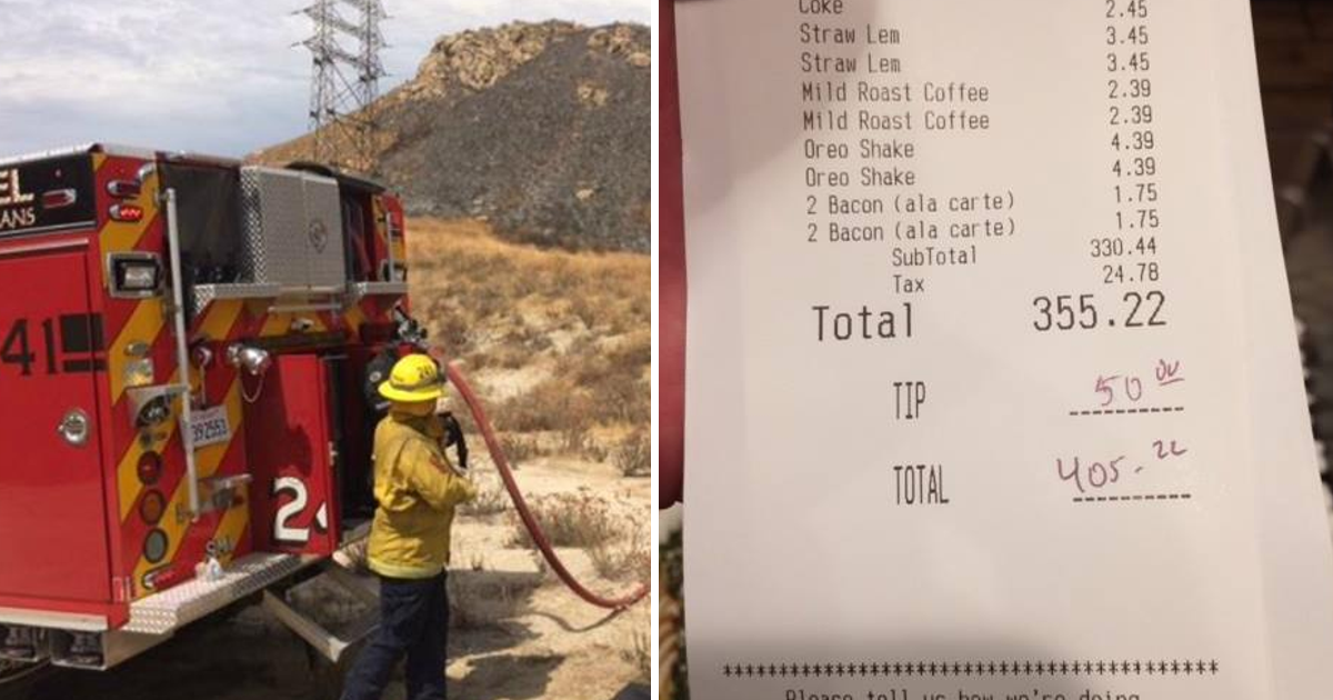 Depois de um fogo, uma mulher gastou 300€ para pagar o jantar aos bombeiros