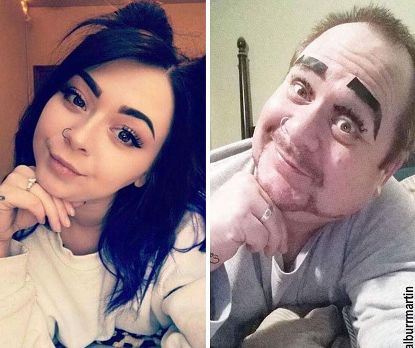 Pai imita poses da filha, e já tem mais seguidores do que ela no Instagram