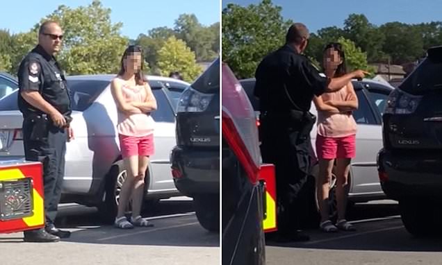 Polícia confronta mãe que deixou filhos no carro para ir ao supermercado