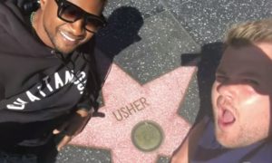 Usher lava a sua estrela no passeio da fama&#8230;