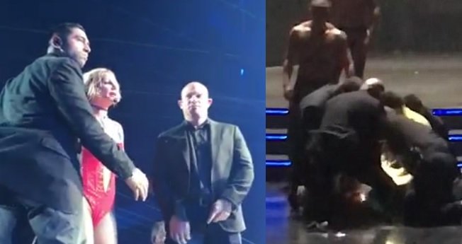 Britney Spears retirada do palco após invasão de fã