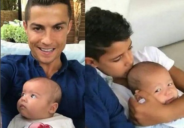Cristiano mostra em video momentos com os 3 filhos