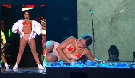 Anitta tem problemas com a roupa durante actuação nos Prémios Multishow 2017