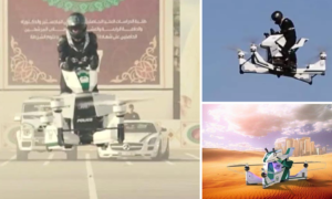 Polícia do Dubai testou &#8220;mota voadora&#8221; para integrar a sua frota de luxo