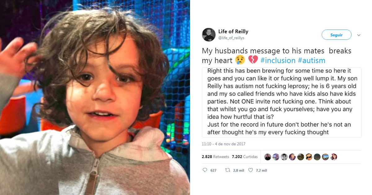 Pai de menino autista critica &#8220;amigos&#8221; que excluem o filho das festas, num post emotivo