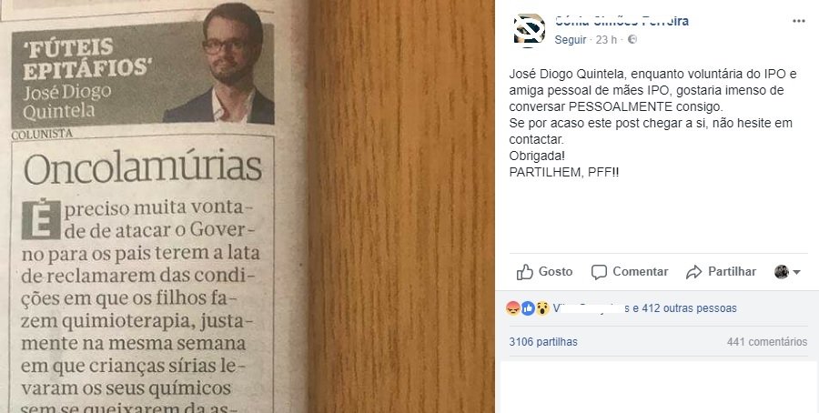 Diogo Quintela gera polémica com texto humorístico sobre condições na pediatria do S. João no Porto