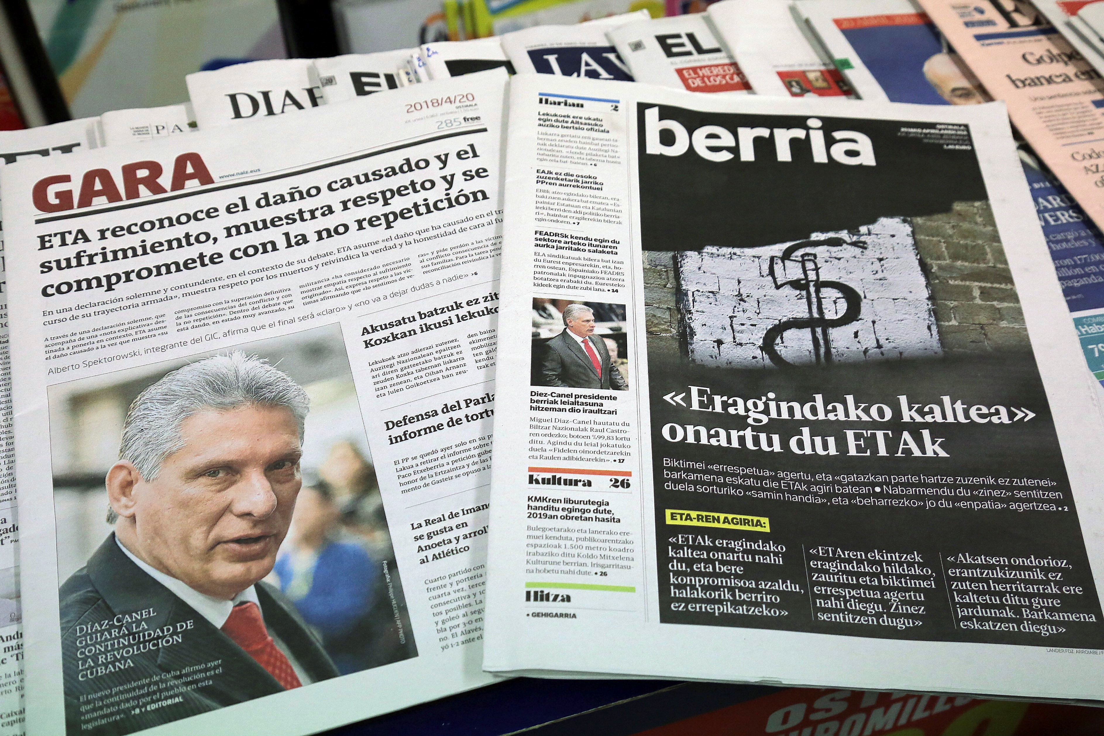 Organização basca ETA anuncia fim do seu &#8220;ciclo histórico&#8221; e dissolução completa