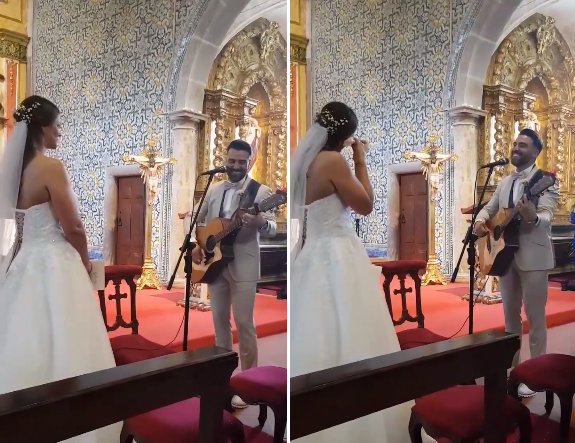 Vídeo: Sérgio Rosado (dos &#8220;Anjos&#8221;) deixou a noiva em lágrimas no altar