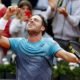 Marco Cecchinato nas meias-finais do Roland Garros, ao eliminar Novak Djokovic