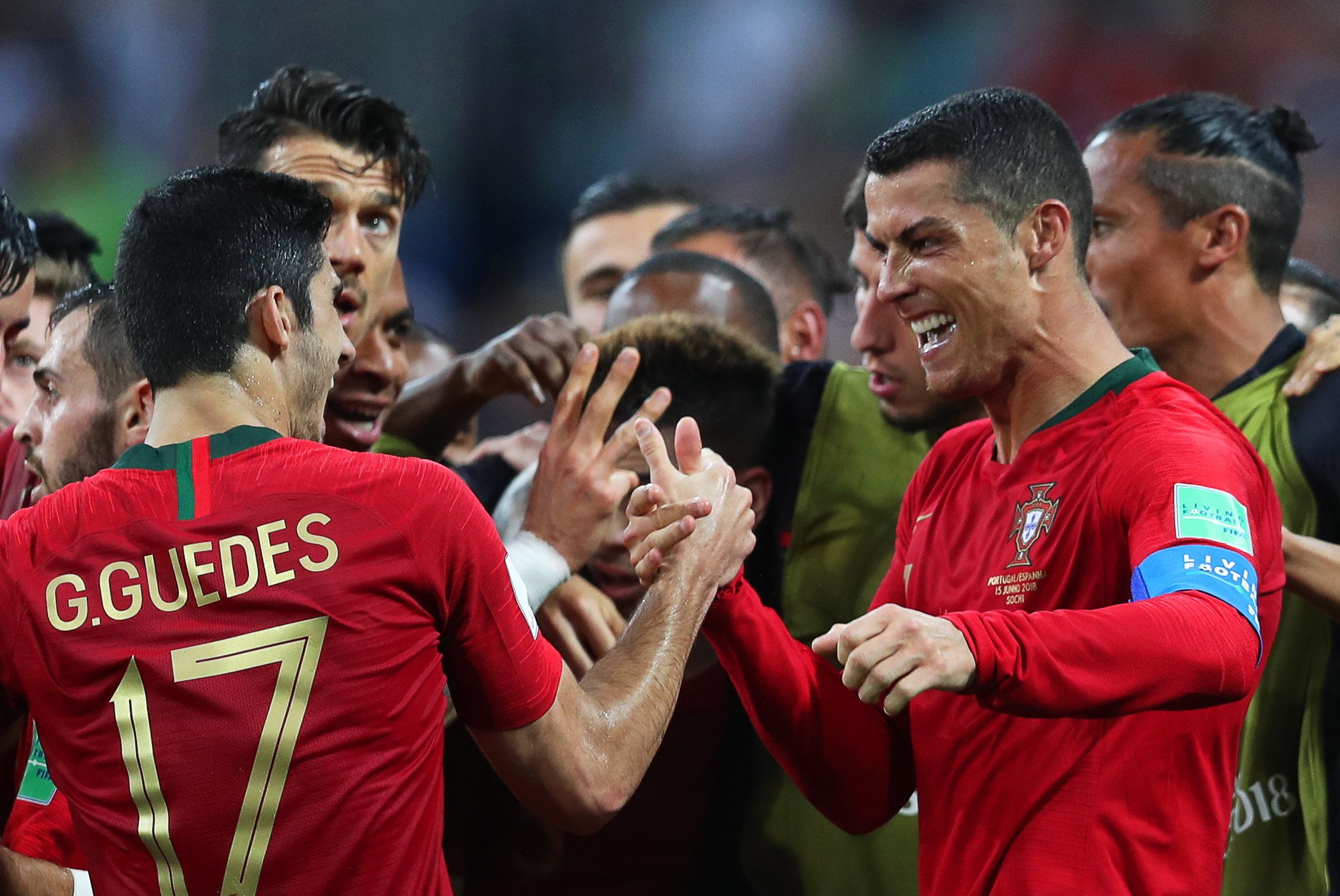 Portugal empata 3-3 com a Espanha no Mundial2018, com &#8216;hat-trick&#8217; de Ronaldo