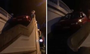 Condutor &#8220;tuga&#8221; aposta 200€ para conseguir descer escadaria no seu Toyota Corolla
