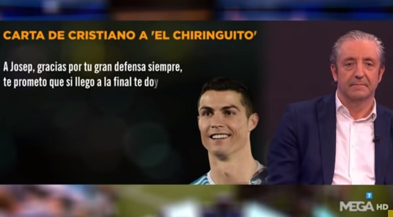 A carta de Cristiano ao programa desportivo &#8220;El Chiringuito&#8221;: &#8220;Quero despedir-me de vocês de uma forma especial&#8230;&#8221;