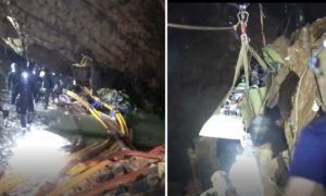 Video inédito revela em detalhe o resgate no interior da gruta na Tailândia