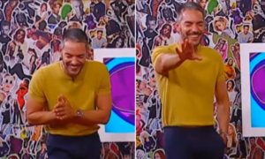 Video: Cláudio Ramos tem ataque de riso imparável em programa