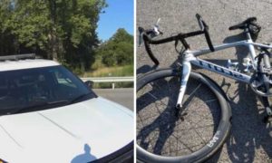 Vídeo: Polícia distraído com o telemóvel atropela ciclista