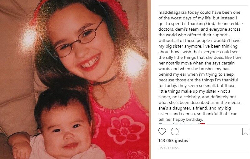 Irmã de Demi Lovato deixa mensagem comovente em dia de aniversário da cantora