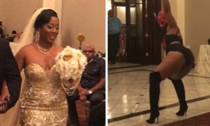 Video: Noiva faz entrada &#8220;épica&#8221; na festa de casamento, com direito a &#8220;twerk&#8221; e &#8220;espargata&#8221;