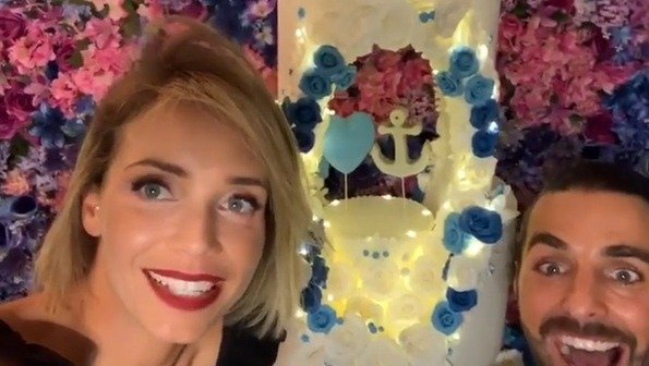 Video: Luciana Abreu celebra 1º aniversário de casamento com bolo de seis andares