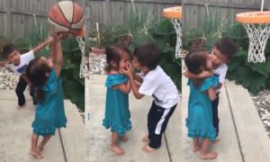 Video: Menino tem reação maravilhosa depois de a irmã se magoar