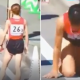 Video: Atleta de 19 anos parte a perna e termina prova de joelhos