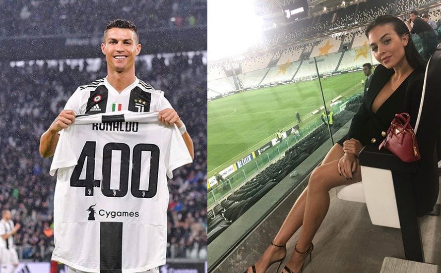 Video: O gesto de Cristiano Ronaldo que &#8216;derreteu&#8217; Georgina Rodríguez, momentos antes do jogo