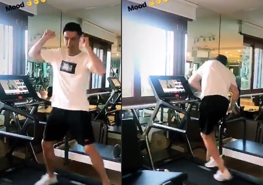 Video: A treinar e a dançar, Ronaldo quase vai &#8216;ao tapete&#8217;