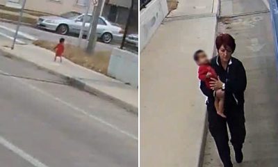 Video: Mulher &#8220;salva&#8221; bebé de dois anos que andava sozinha em viaduto de auto-estrada