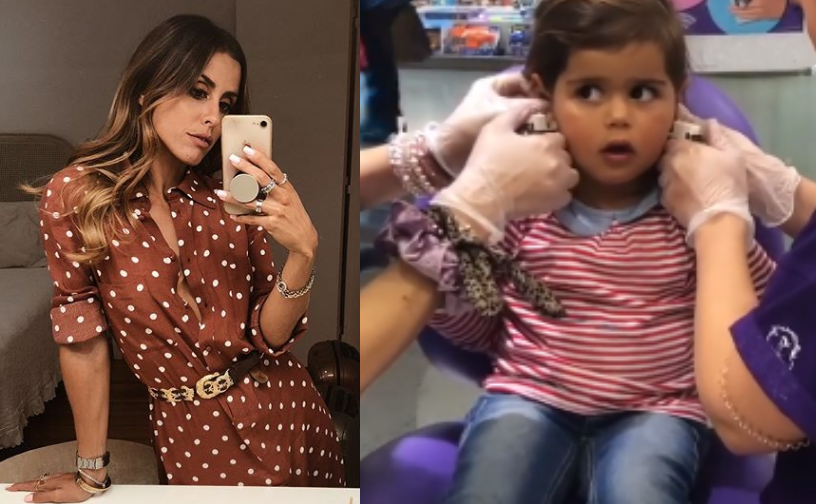 Video: Carolina Patrocínio leva filha a furar as olhas e mostra reação no Instagram