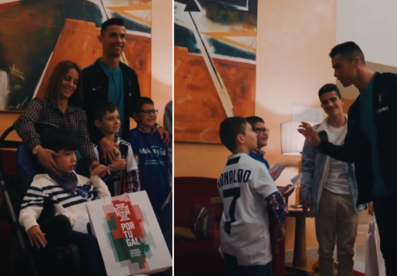 Video: Cristiano Ronaldo realiza sonho de crianças da &#8220;Make a Wish&#8221; e &#8216;distribui&#8217; sorrisos