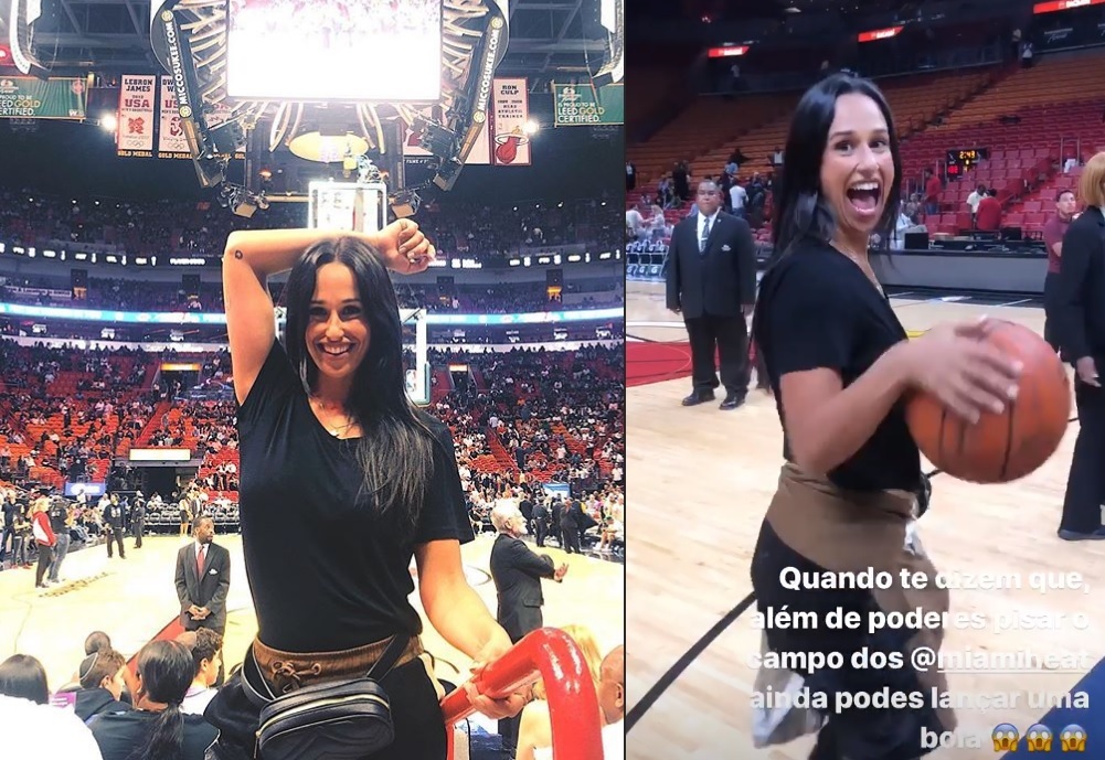 Em Miami, Rita Pereira &#8220;entra em campo&#8221; na NBA para fazer lançamento