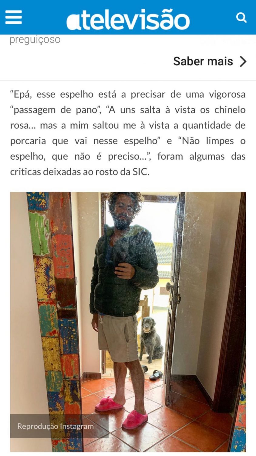Depois das críticas sobre o espelho sujo, João Manzarra &#8220;responde&#8221; de forma hilariante