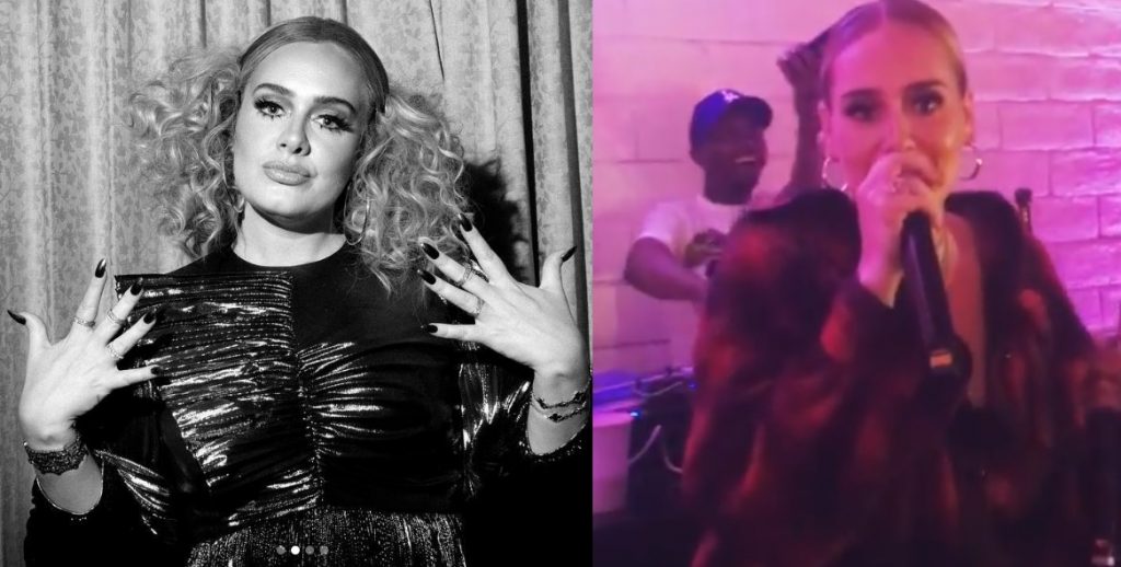 Video: Adele não resiste canta &#8220;rap&#8221; em festa para surpresa dos presentes