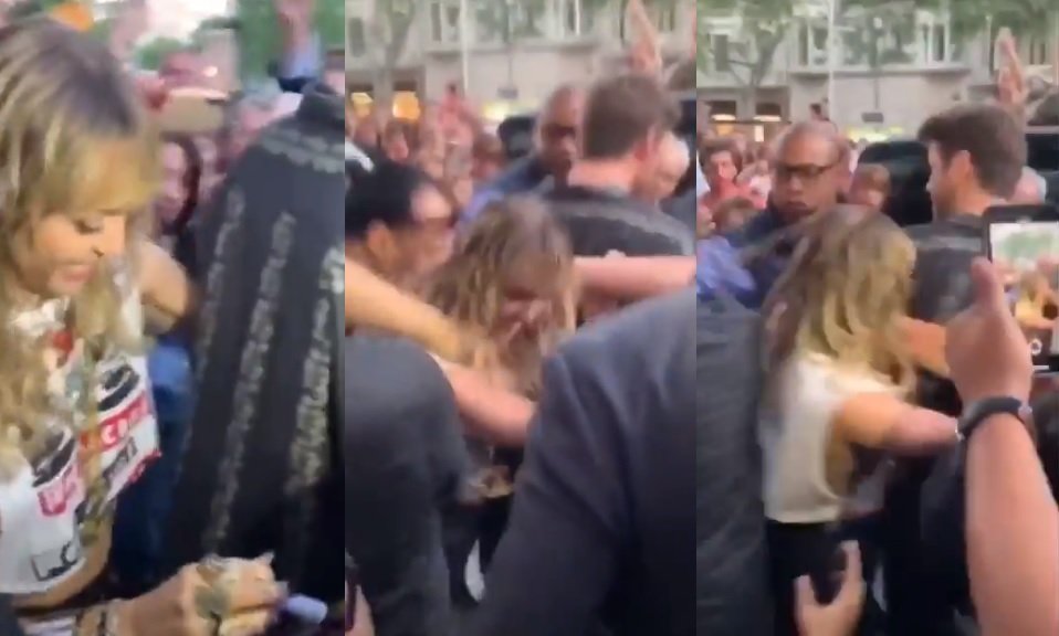 Video: Fã agarra e beija Miley Cyrus à força em Barcelona