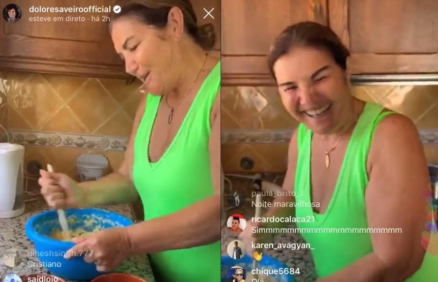 Video: Feliz, Kátia Aveiro faz directo com Dolores a cozinhar: &#8220;Façam perguntas, que eu hoje estou bem-disposta&#8230;&#8221;