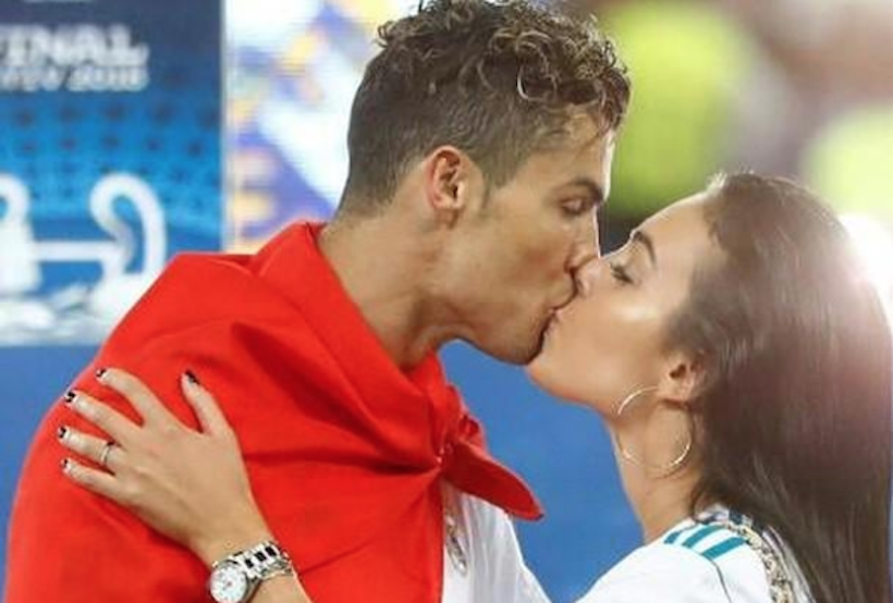 Georgina Rodríguez em momento íntimo com Cristiano Ronaldo