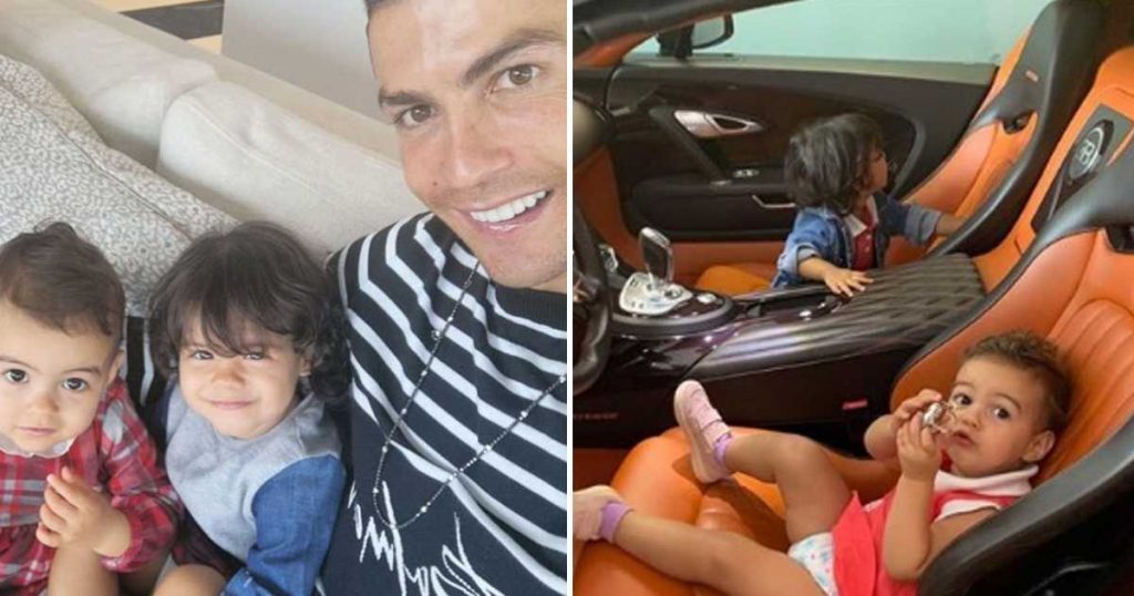 Cristiano Ronaldo mima Alana e Eva: &#8220;Bugatti girls&#8221;